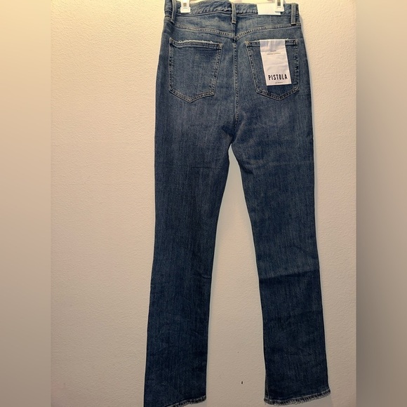 NWT PISTOLA  Colleen High Rise Slim Flare in Willow Jeans 31 split cuff bootcut - Picture 13 of 17